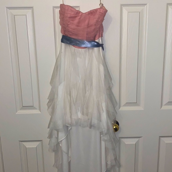 Pink and White High Low Dress Size 5 (Juniors) - Picture 1 of 4